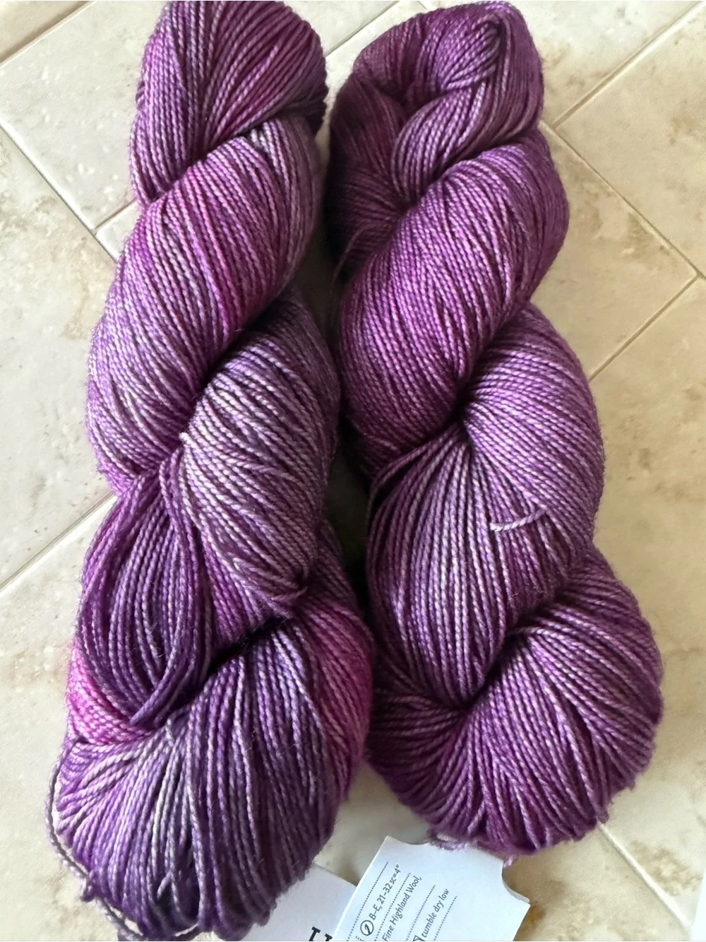 Hawthorne Fingering Weight Ashland Tonal Hand Paint Yarn in Purple